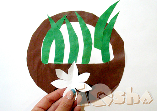 Craft with paper wlowers for kids