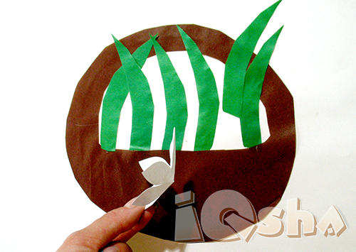 Craft with paper wlowers for kids